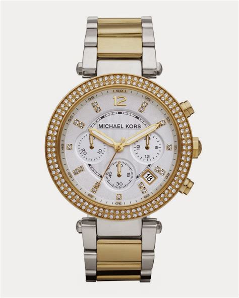 Michael Kors Parker Glitz Silver Dial Two